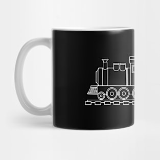 Cute white train hand drawn Mug